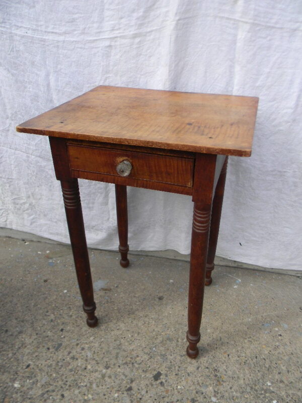 Tiger Maple Side Table Blum’s Antiques