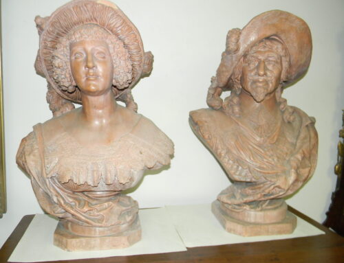 Pair Terracotta Busts,27”tall