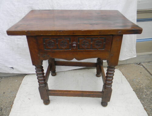 Carved Continetal Table 30”x19”Circa 1700