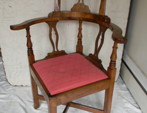 Cherry Tall Back Corner Chair Circa 1780.