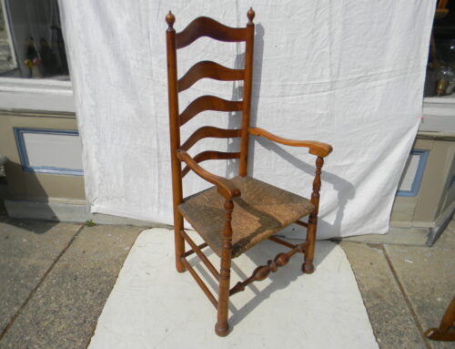 Maple Ladderback Arm Chair PA. Circa 1780