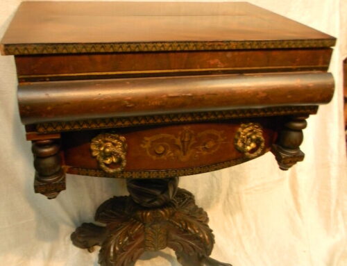 Mahogany Carved & Stenciled New York Table Circa 1830