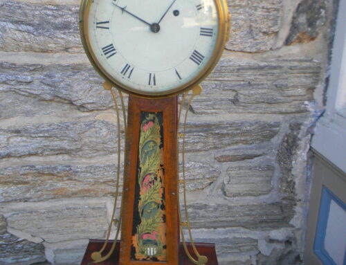 Willard Patent Banjo Clock Orig Glass ‘Battle of Lake Erie”