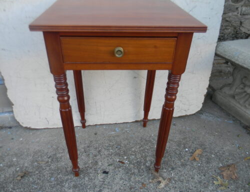 Cherry Reeded Leg Side Table,Ca.1815