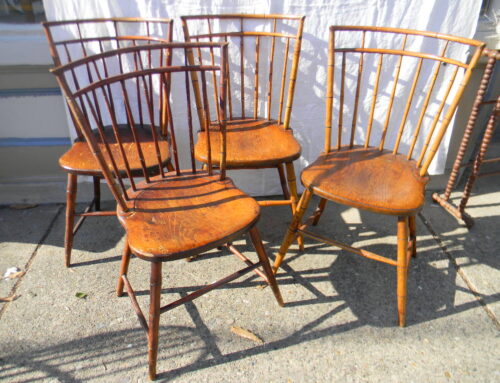 Set of 4 Phila. Cage Back Chairs.