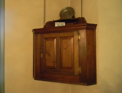 Walnut Double Raised Panel Hanging Corner Cpd ,PA Circa 1780