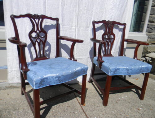 Pair of Carved Irish Arm Chairs Circa 1780