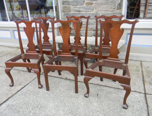 Set of 6 Walnut Queen Anne Side Chairs