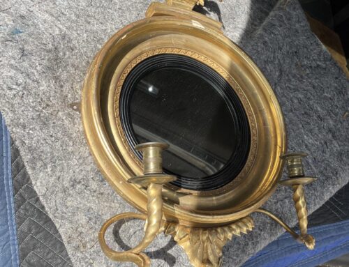 Small Size Gilt Mirror With Candle Arms
