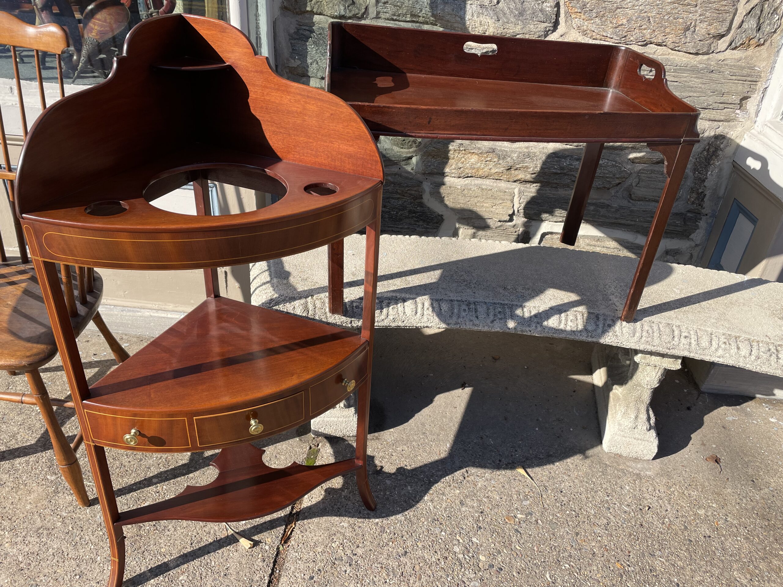 Phila. Inlaid Mahogany Corner Stand