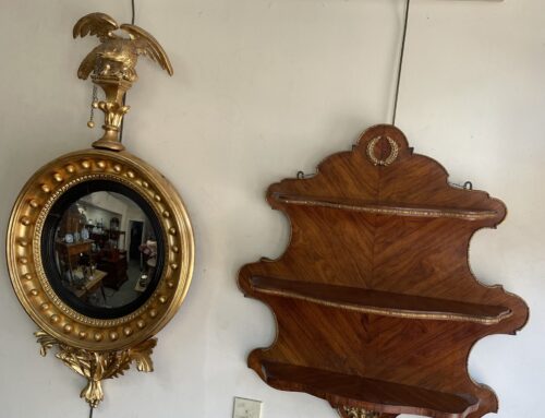 Gilt Convex Mirror Circa 1810 36”tall