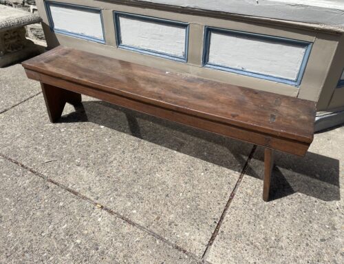 Walnut Mortised Bench,64 l-17”tall
