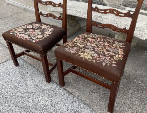 Pair American Mahogay Side Chairs