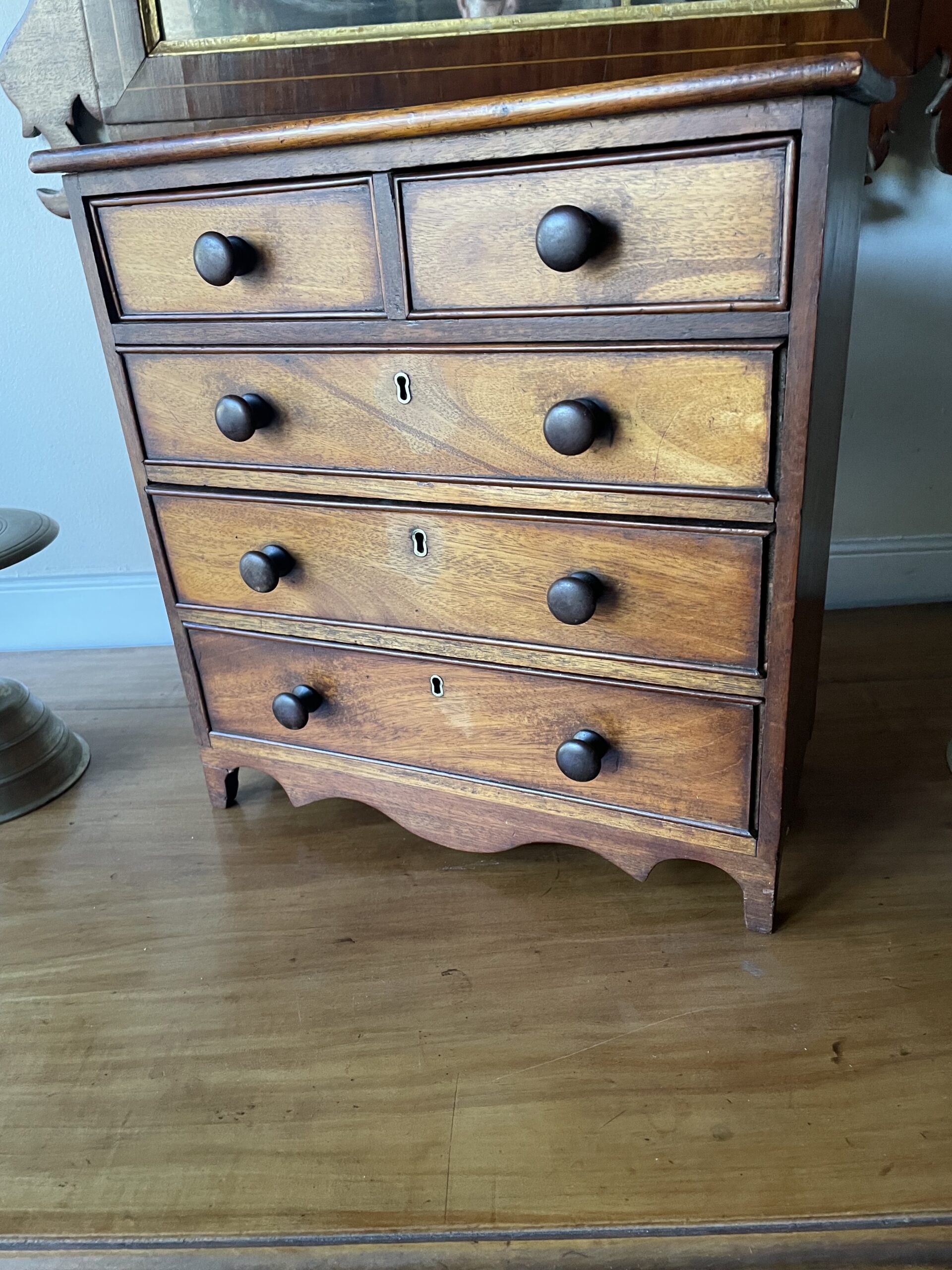 Mahogany Miniature Chest Circa 1800
