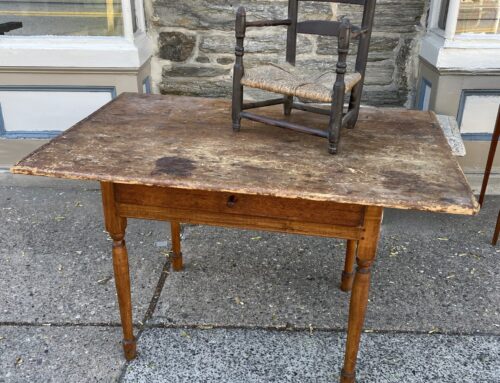 Maple & Pine Tap Table 45”x29”single drawer Original Surface