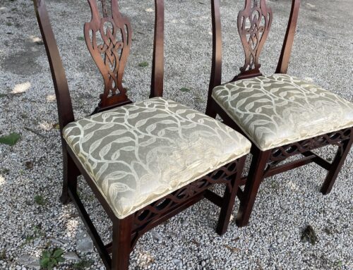 Pair of Mahogay Finely Carved Irish Side Chairs Circa 1770